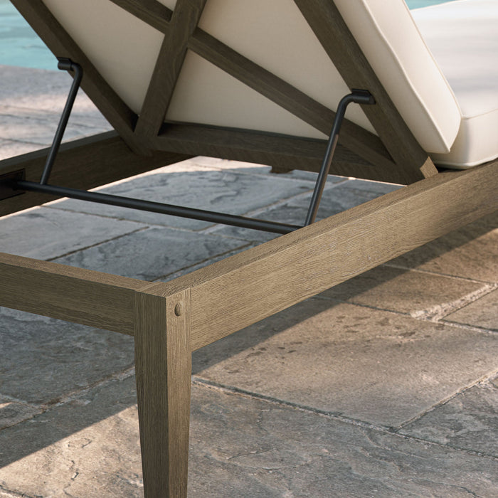 Northlake Outdoor Patio Teak Chaise Lounge