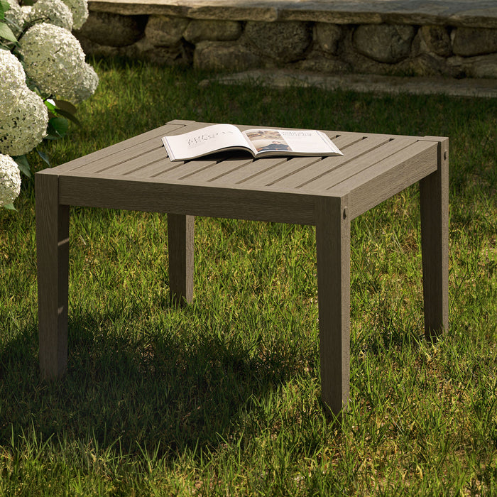 Northlake Square Outdoor Patio Teak Side Table