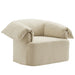 Lark Slipcovered Fabric Oversized Armchair Linen