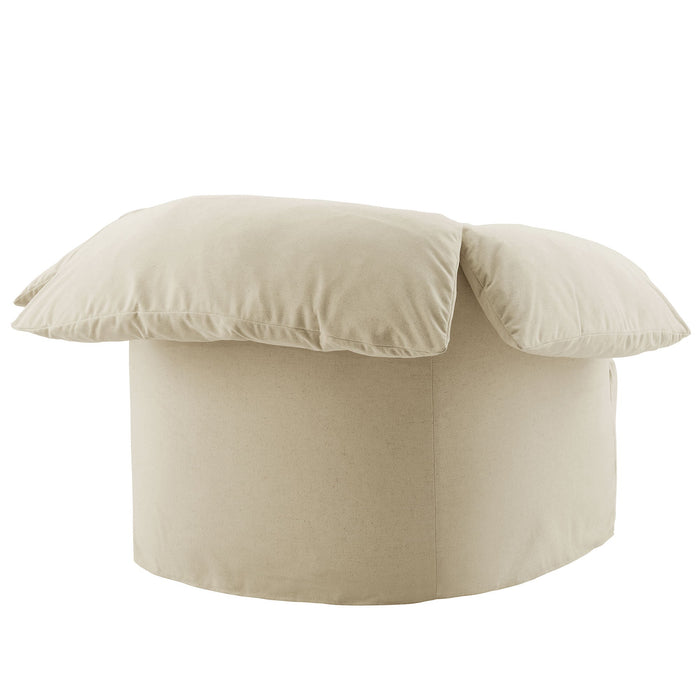Lark Slipcovered Fabric Oversized Armchair Linen
