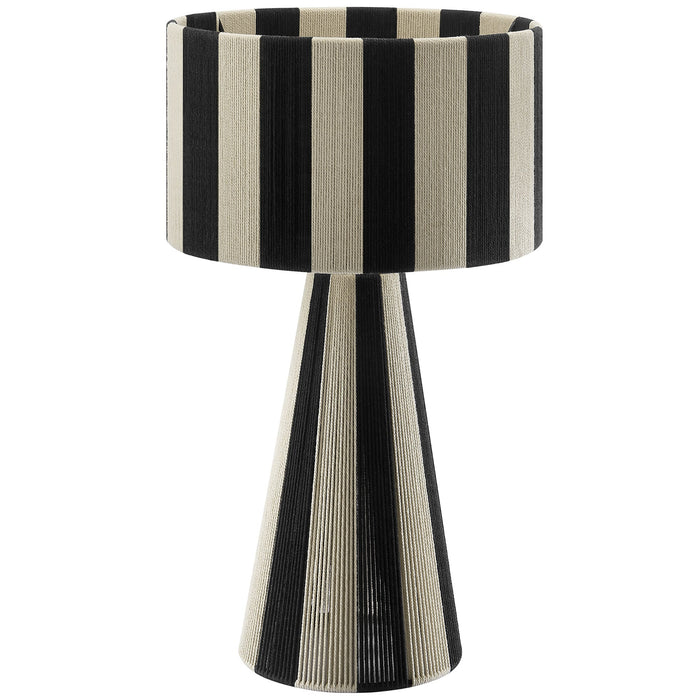 Modway Renae Handwoven Cotton Thread Striped Table Lamp Living Room Furniture - View 28