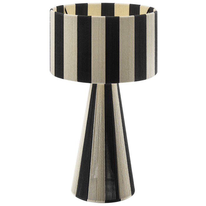 Modway Renae Handwoven Cotton Thread Striped Table Lamp Living Room Furniture - View 15