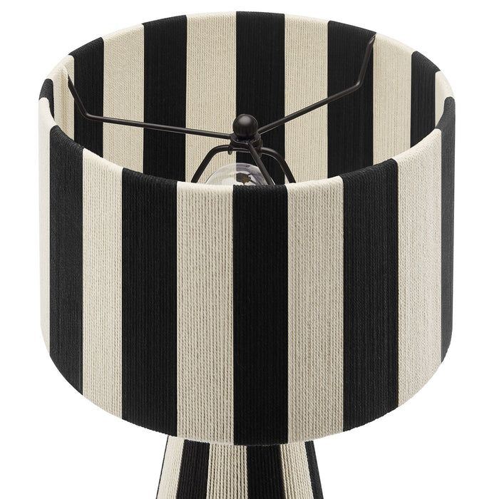 Modway Renae Handwoven Cotton Thread Striped Table Lamp Living Room Furniture - View 17