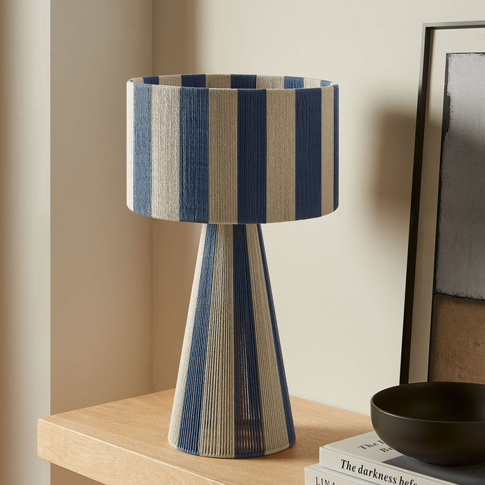 Modway Renae Handwoven Cotton Thread Striped Table Lamp Living Room Furniture - View 19