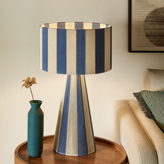 Modway Renae Handwoven Cotton Thread Striped Table Lamp Living Room Furniture - View 22