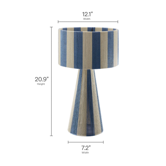 Modway Renae Handwoven Cotton Thread Striped Table Lamp Living Room Furniture - View 21