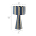 Modway Renae Handwoven Cotton Thread Striped Table Lamp Living Room Furniture - View 21