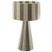 Modway Renae Handwoven Cotton Thread Striped Table Lamp Living Room Furniture in Black