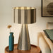 Modway Renae Handwoven Cotton Thread Striped Table Lamp Living Room Furniture - Close-Up