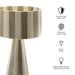 Modway Renae Handwoven Cotton Thread Striped Table Lamp Living Room Furniture in Black - Side View