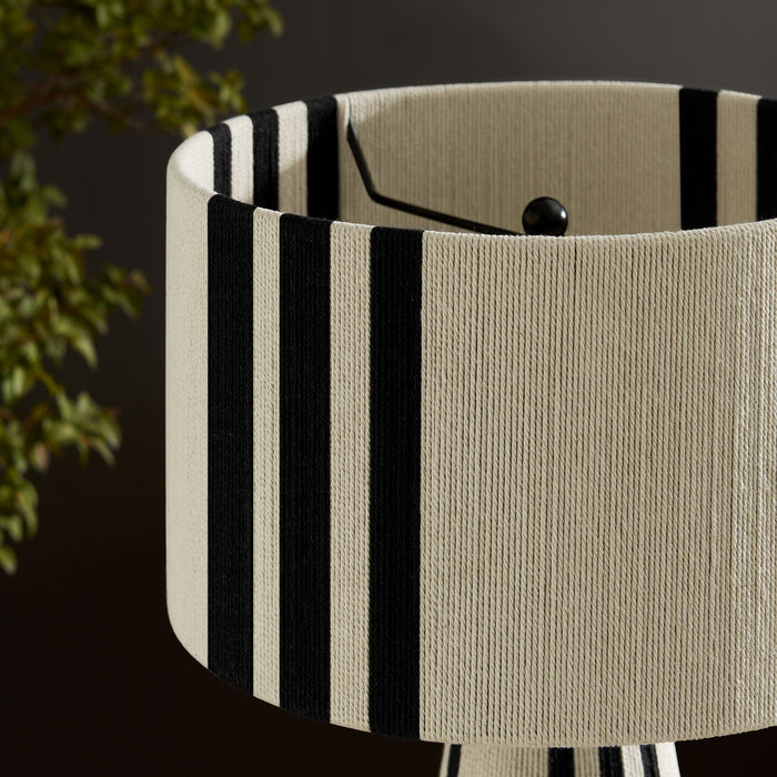 Gia Handwoven Cotton Thread Striped or Plain Table Lamp