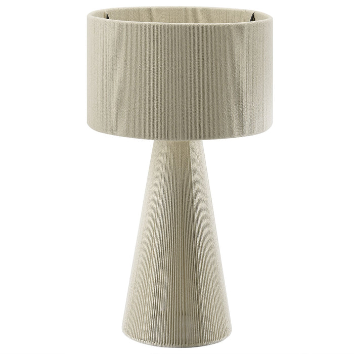 Gia Handwoven Cotton Thread Striped or Plain Table Lamp