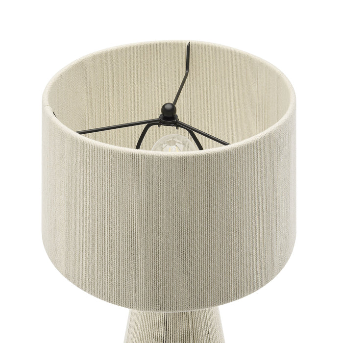 Gia Handwoven Cotton Thread Striped or Plain Table Lamp