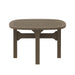 Modway Saratoga Square Outdoor Patio Teak Wood Side Table Living Room Furniture - Lifestyle View