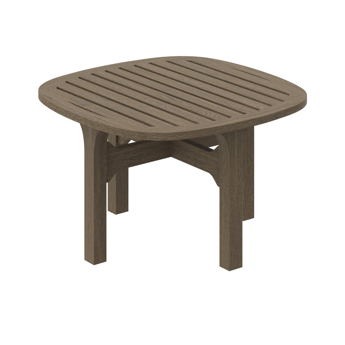 Modway Saratoga Square Outdoor Patio Teak Wood Side Table Living Room Furniture - Dimensions