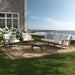 Modway Saratoga 4-Piece Outdoor Patio Teak Wood Furniture Set in White