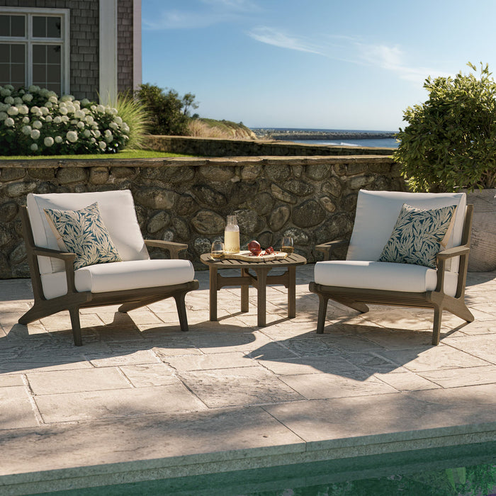 Modway Saratoga 3-Piece Outdoor Patio Teak Wood Furniture Set with Lounge Chairs... Living Room Furniture - Lifestyle View