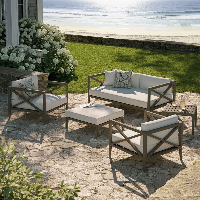 Northlake 5-Piece Outdoor Patio Teak Wood Furniture Set