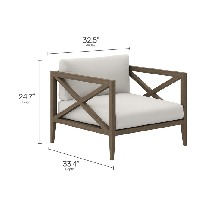 Northlake 5-Piece Outdoor Patio Teak Wood Furniture Set