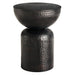 Modway Mella Metal Hammered Side Table Living Room Furniture in Black