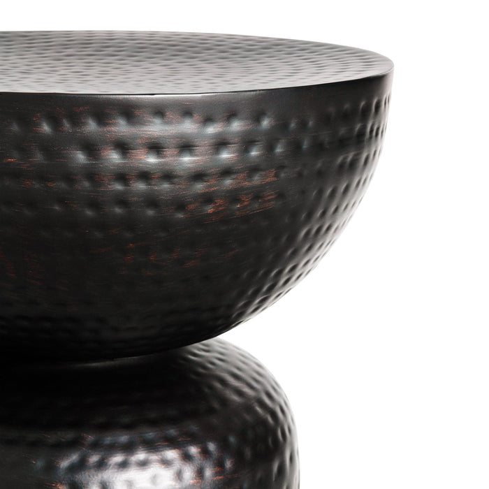 Modway Mella Metal Hammered Side Table Living Room Furniture - Dimensions