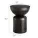 Modway Mella Metal Hammered Side Table Living Room Furniture in Black - Detail View