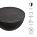 Modway Mella 32 Inch Metal Hammered Coffee Table Living Room Furniture in Black - Side View