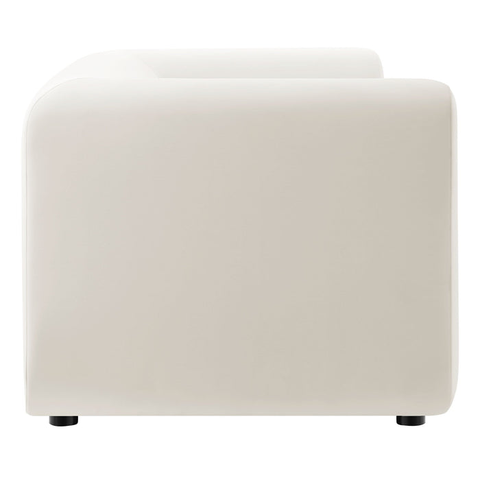 Leif 89" Performance Velvet Upholstered Sofa