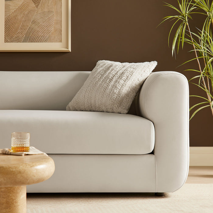 Leif 89" Performance Velvet Upholstered Sofa