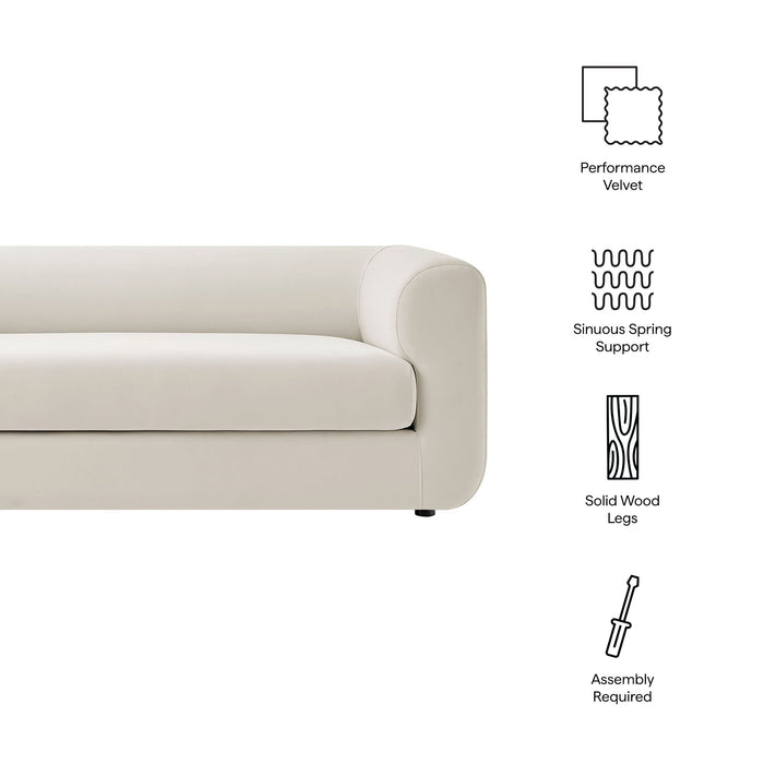 Leif 89" Performance Velvet Upholstered Sofa