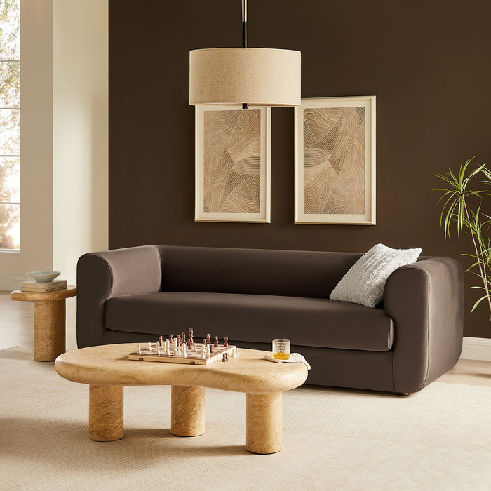 Leif 89" Performance Velvet Upholstered Sofa