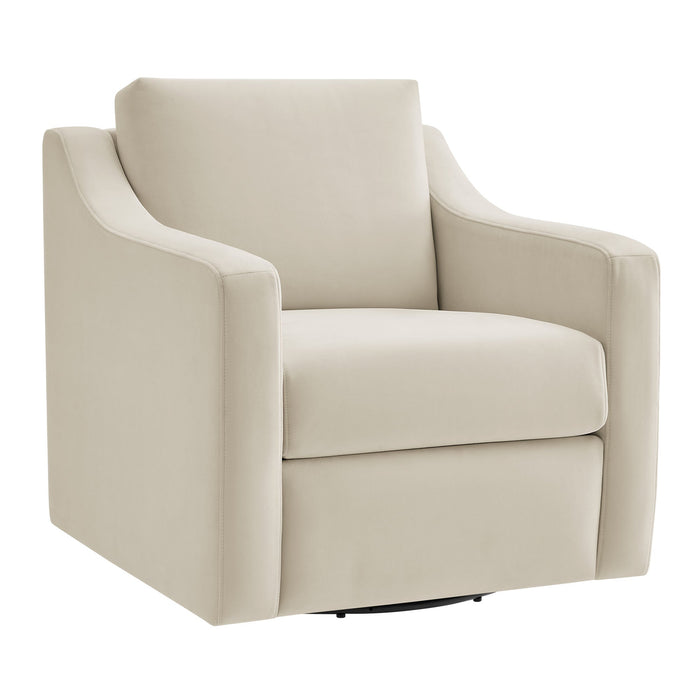 Modway Furniture Liora Performance Velvet Swivel Armchair – Modern Elegance, Ultimate Comfort, No Assembly Needed! Brown Performance Velvet Eei-7282-tau