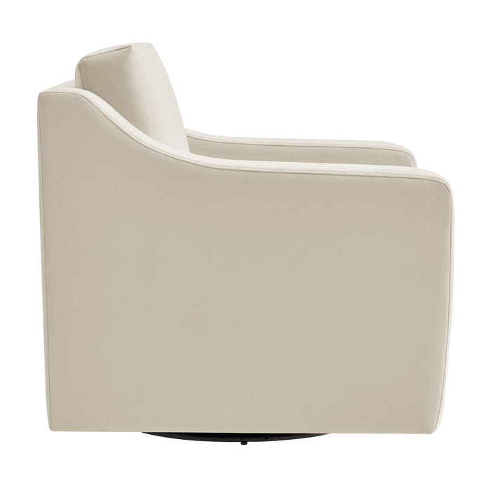 Liora Performance Velvet Swivel Armchair – Modern Elegance, Ultimate Comfort, No Assembly Needed!