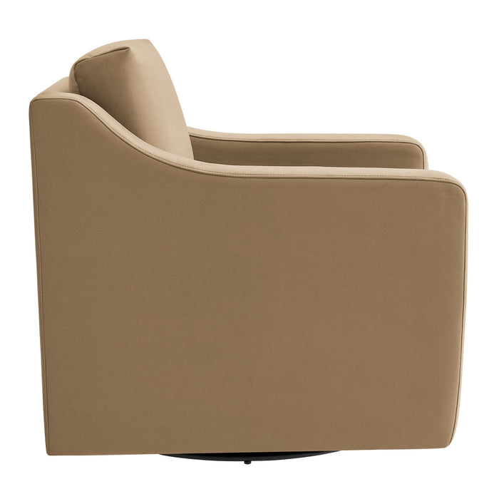 Liora Performance Velvet Swivel Armchair – Modern Elegance, Ultimate Comfort, No Assembly Needed!