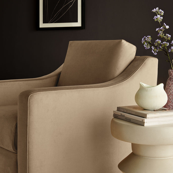 Liora Performance Velvet Swivel Armchair – Modern Elegance, Ultimate Comfort, No Assembly Needed!