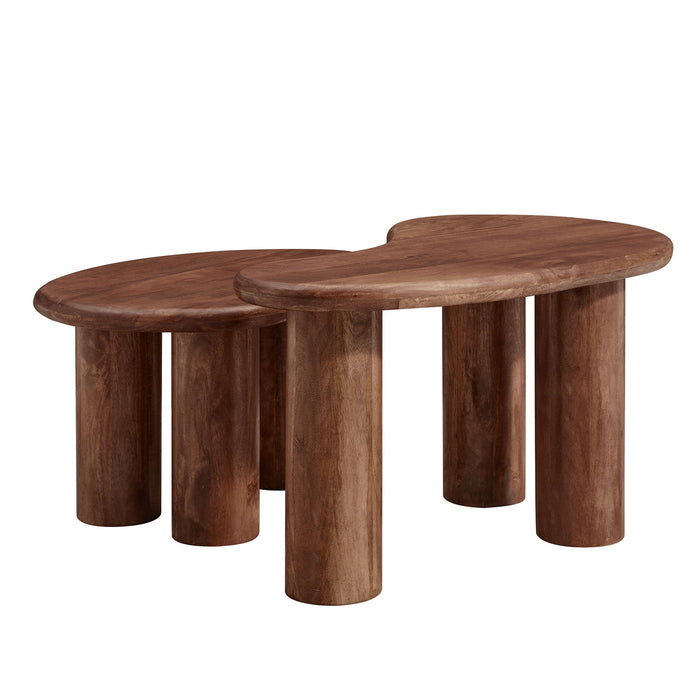Hackney Mango Wood Nesting Coffee Table Set