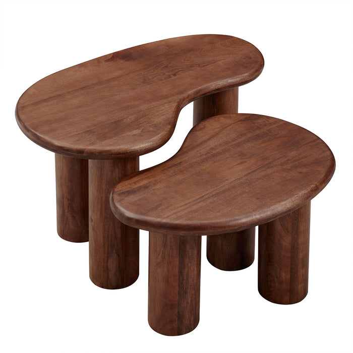 Hackney Mango Wood Nesting Coffee Table Set
