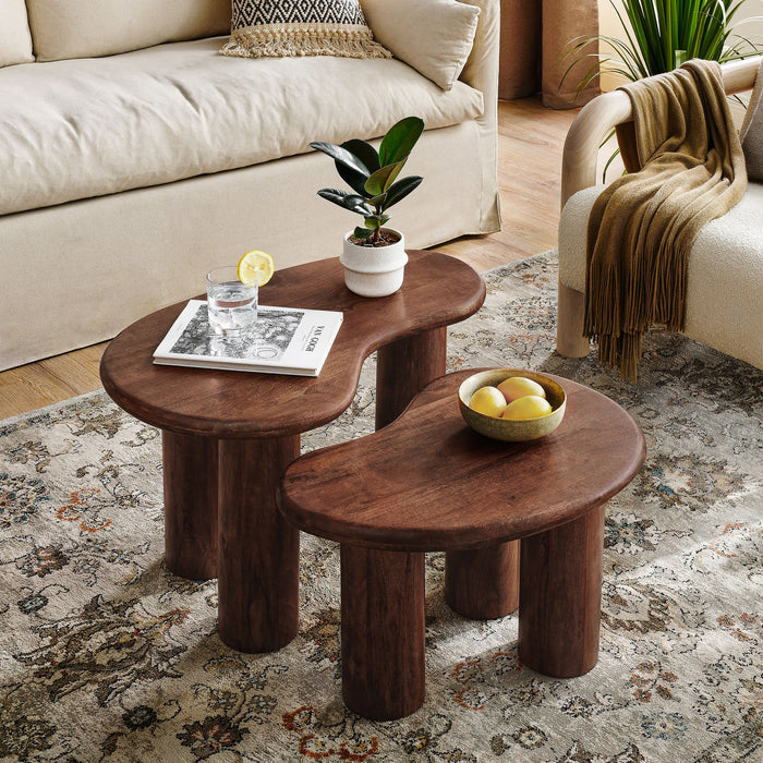 Hackney Mango Wood Nesting Coffee Table Set