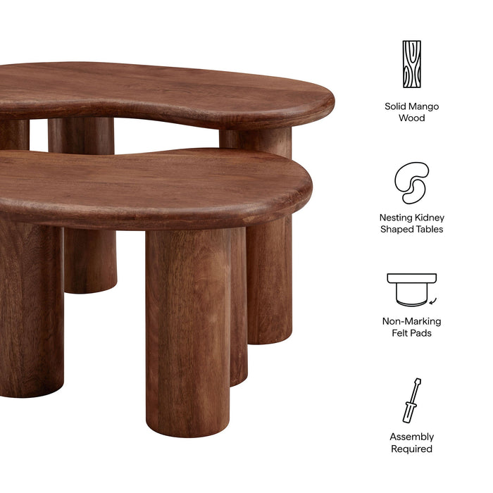 Hackney Mango Wood Nesting Coffee Table Set