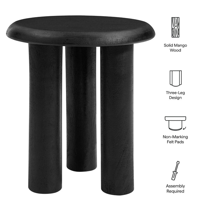 Modway Mavina Mango Wood Side Table Living Room Furniture - Installation View