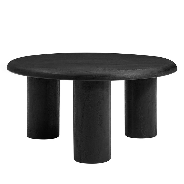 Modway Mavina Round Mango Wood Coffee Table Living Room Furniture - View 15