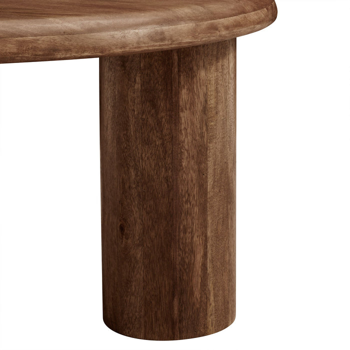Modway Mavina Round Mango Wood Coffee Table Living Room Furniture - Features