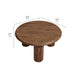 Modway Mavina Round Mango Wood Coffee Table Living Room Furniture in Black - Detail View