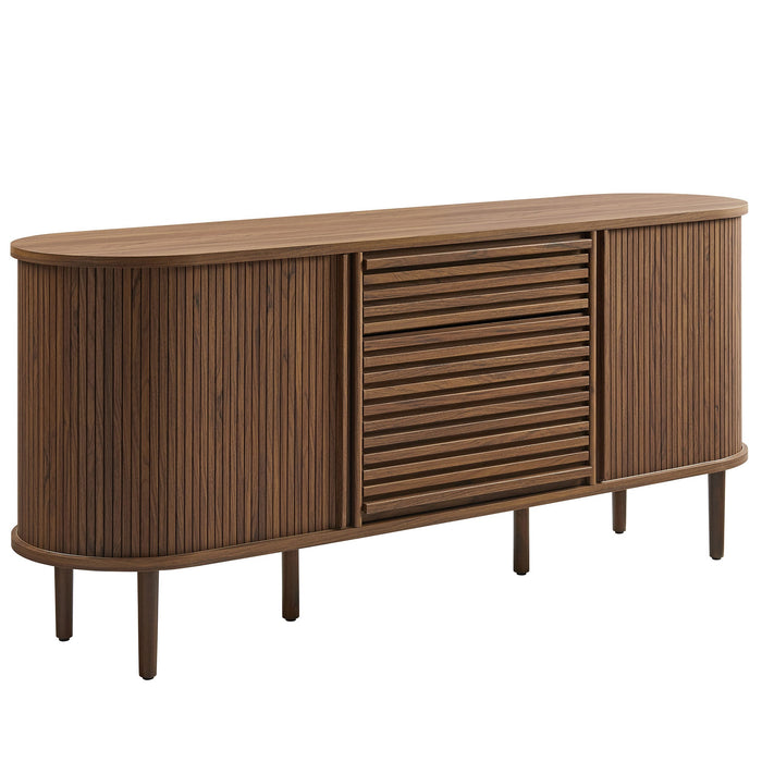 Harlan 67" Fluted Oval Sideboard Cabinet