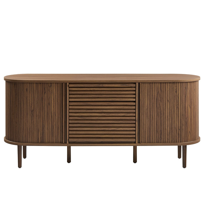 Harlan 67" Fluted Oval Sideboard Cabinet