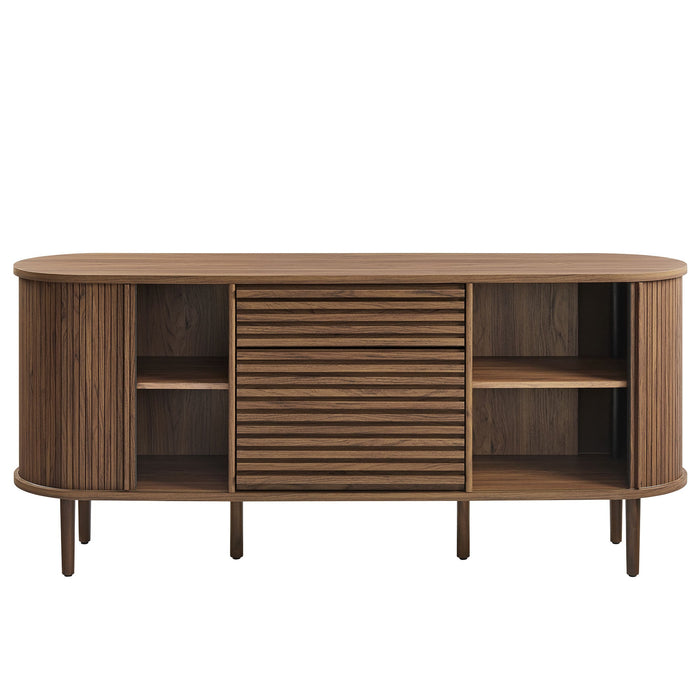 Harlan 67" Fluted Oval Sideboard Cabinet