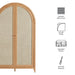 Modway Calista 79" Tall Wide Rattan Arched Storage Cabinet - Alternate View