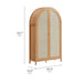 Modway Calista 79" Tall Wide Rattan Arched Storage Cabinet - Detail View 2