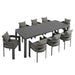 Modway Tahoe 9-Piece Outdoor Patio Aluminum Dining Set With Extendable Table - View 12