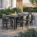 Modway Tahoe 9-Piece Outdoor Patio Aluminum Dining Set With Extendable Table - Features